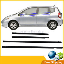 4Pcs For Honda FIT 2007 2008 Car Outside Door Glass Window Weatherstrip Trim NEW picture