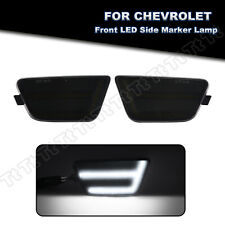 For 11-15 Chevrolet Chevy Cruze White LED Front Bumper Side Marker Lights Smoked picture