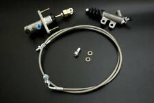 NEW Master Slave Cylinder Clutch Line For 92-00 Honda Civic/ Acura 94-01 SILVER picture