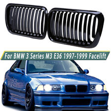 Front Hood Kidney Grille Grill Gloss Black For BMW 3 Series M3 E36 1996-1999 picture