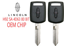 set of 2 LINCOLN H92 Transponder Key 80 BIT SA OEM Chip Guranteed to Program A++ picture