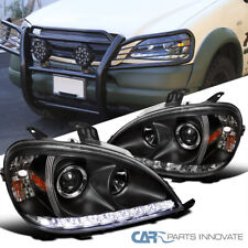 Fits 98-01 Benz W163 ML320 ML430 ML55 AMG Black LED Strip Projector Headlights picture