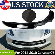 For 14-Up Corvette C7 CARBON FLASH Front Bumper Lip Splitter Z06 Style Stage 2 picture