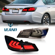 Pair Smoke/Tinted LED Brake Tail Lights Rear Lamps For 2013-2015 Honda Accord picture