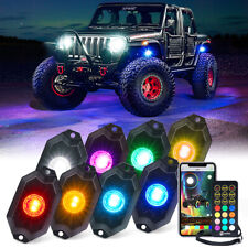 Xprite 8 Pod RGBW LED Underglow Rock Light kit Bluetooth APP Control Offroad ATV picture