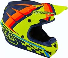 Troy Lee Designs SE4 Polyacrylite Warped Helmet Flo Yellow/Red Small - 109327052 picture