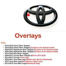 1PC Matte Black Toyota Overlay Emblem Fit Camry Highlander Rav4 Corolla Yaris picture