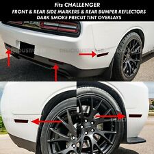For 15-2023 Dodge Challenger SMOKE Front & Rear Side Marker Reflector Vinyl Tint picture