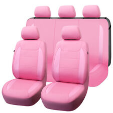 Flying Banner Universal Car Seat Covers Full Set Protectors Pink For Women Girls picture