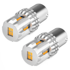 2X Upgraded 1156 LED Turn Signal Light Bulb Amber Yellow Canbus Error Free 12K picture