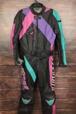 DAINESE Big Logo Leather Motorcycle Racing Suit Size 46 Shipping from US picture