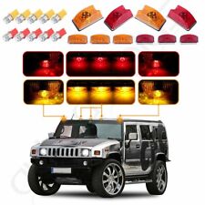 10x Amber/red Roof Cab Marker Light w/5050 LED Bulbs for 03-09 Hummer H2 SUV SUT picture