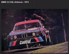 BMW 3.0CSL Airborne/Nurburgring 1974 Rare/Out Of Print Car Poster picture
