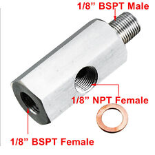 1/8 inch BSPT Oil Pressure Sensor Tee to NPT Adapter Turbo BSPT Adapter picture