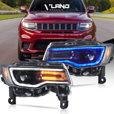 VLAND FULL LED Headlight FOR 2014-2022 Jeep Grand Cherokee W/Animation&BULE DRL picture