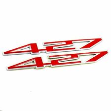 2x New OEM 427 Emblems Front Hood Metal Badge for Chevy GM Corvette Z06-C6 Red picture
