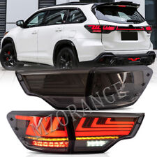 2014 15-2019 For Toyota Highlander 4PCS Smoked Tail Lights LED Rear Lamps Brake picture