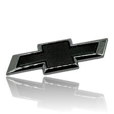 For Silverado Tahoe Universal Bowtie Steering Wheel Emblem Badge 3D Chrome Black picture