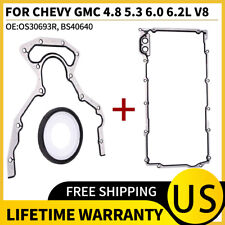 BS40640 Rear Main Seal & OS30693R Oil Pan Gasket For Chevy GMC 4.8 5.3 6.0 6.2L picture
