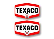 2 TEXACO 1960's Gasoline Vintage Gas Pump Decals Station Pumps Garage Stickers picture
