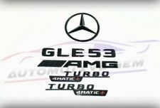 GLE53 COUPE AMG TURBO 4MATIC+ Rear Star Emblem glossy Black Badge Set for C167 picture