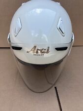 Vintage Arai SZ/m Open Face Motorcycle Helmet w/ Visor Medium M 57-58 CM White picture