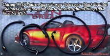 99-04 SALEEN SUPERCHARGER BLK BRAIDED SS INTERCOOLER HOSE SET MUSTANG FORD S281 picture