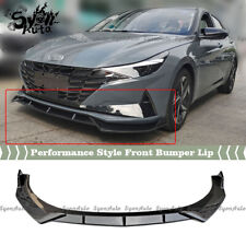 FITS 2021-2023 HYUNDAI ELANTRA GLOSSY BLACK PERFORMANCE STYLE FRONT BUMPER LIP picture