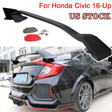Fits 16-Up Honda Civic 4DR Sedan Type-R Black Primed Rear Trunk Wing Spoiler ABS picture