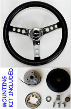 New 1969-1994 Camaro Grant Black and Chrome Steering Wheel 13 1/2 with horn kit picture