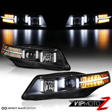 For 04-08 Acura TL [HID Xenon Model] LED Neon Tube Projector Headlight Black L+R picture