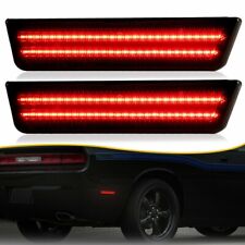 For 11-2014 Dodge Charger Red Lens LED Rear Bumper Side Marker Light Lamp Pair E picture