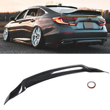 FOR 18-2022 HONDA ACCORD JDM STYLE HIGH KICK CARBON STYLE DUCKBILL TRUNK SPOILER picture