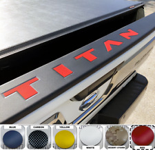 Red Letters for Nissan Titan Tailgate Guard Plastic Inserts 2016 - 2021 picture