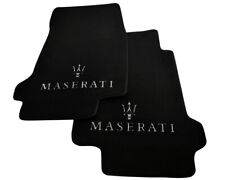 Floor Mats For Maserati GranTurismo Black Carpets With Maserati Emblem LHD NEW picture