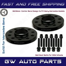 2 PCs 20mm Mercedes Benz 5x112 REAR Hub Centric Wheel Spacers W/lug Bolts Kit picture