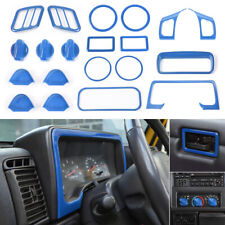 20x Blue Full Set Decor Cover Trim Kit for Jeep Wrangler TJ 1997-06 Accessories picture