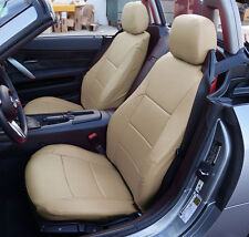 IGGEE CUSTOM SEAT COVERS FOR BMW Z4 2003-2008 BEIGE FULL SET picture