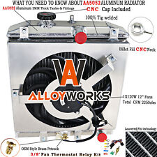 For 1992-00 HONDA CIVIC D15 D16 EK EG Acura Integra L6 3 Row Radiator Shroud Fan picture
