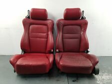 1991-93 Mitsubishi 3000GT Dodge Stealth R/T Red Leather Front Seat Set #0718 F3 picture