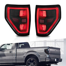 2PCS LH+RH LED Tail Lights Black Housing Smoke Lens For 2009-2014 Ford F-150 picture