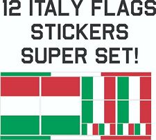 12 Italian Flag Sticker Decal Vinyl Italy SUPER SET Italia bandiera picture