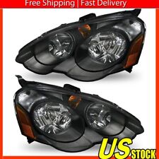 Clear Fits 2002-2004 Acura RSX Headlights Lamps Left+Right Pair Replacement picture