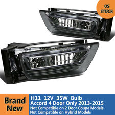 Fog Lights Bumper Lamps Kit W/ Switch Harness For 13-15 Honda Accord 4DR FL7046 picture