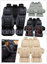 Car Seat Cover 5 Seat Full Set Leather Waterproof Front Rear Cushion For Honda picture