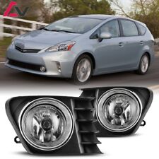 12-14 For Toyota Prius V Clear Lens Pair Fog Light Front Lamp+Wiring+Switch Kit picture