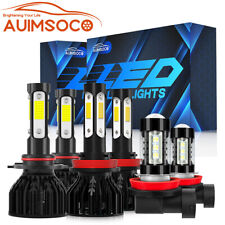 For Honda Pilot 2009-2018 Combo 6000K H11 9005 LED Headlight Fog Light Bulbs 6x picture