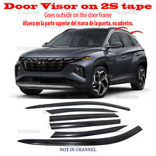 2S Tape Smoke Door Window Vent Visor Deflector ⭐6pcs⭐ Hyundai Tucson 2022-2024 picture