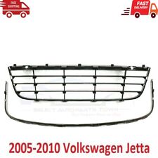 New Fits 2005-2010 Volkswagen Jetta Front Bumper Lower Grille & Chrome Trim Set picture