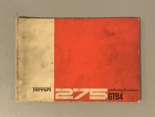 FERRARI 275 GTB4 Spare Parts Catalogue Manual (17/67); Original picture